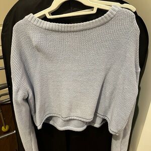 Princess Polly barley worn knit blue cardigan